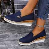 Amozae-New Woman Flat Women's Platform Casual Shoes Solid Color Breathable Wedge Espadrilles Chaussures Femme Zapatos De Mujer