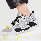 Amozae-Sneakers For Men Platform Vulcanized Shoes Personalized Daisy Design Skateboard Casual Sneakers Outdoor Sports Shoes Male 39-44