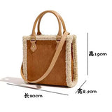Amozae- Women Handbag 2024 Fleece Retro Tote Bag Ladies Female Luxury Designer Crossbody Bag Women'S Bag