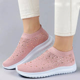 AMOZAE- - Breathable Mesh Crystal Sneaker Shoes