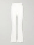 Amozae-Gymystars 2 Piece Sets Womens Outfits White Pants Set for Women Extra-long Blazer Top and High Waist Pants Pleated Elegant Suit