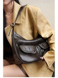 Amozae-Fall Outfits Streetwear y2k 90s Fashion Gothic  Vintage Coffee Shoulder Bag Women Retro New Autumn Pocket Chic Casual Underarm Bag Female Hot Girls Y2k Handbag Bolsa