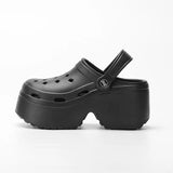 Amozae-Thick Sole Wedges Garden Shoes for Women 2024 Summer Waterproof Chunky Platform Beach Sandals Woman Clogs Eva Outdoor Slippers