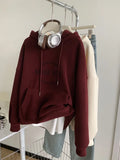 Amozae-Autumn Casual Outfits Amozae-Thick Hooded Sweatshirt Jacket For Women, Loose  Winter Fleece Warm Pullover Top