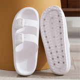 AMOZAE- - Rimocy Buckle Platform Slippers