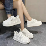 Amozae-New 2024 High Aesthetic Value White Casual Shoes Women's Sneakers Breathable Mesh Sports Shoes Thick Sole For Men