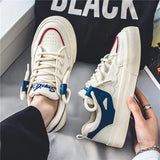 Amozae-2024 Designer Low top Canvas Shoes Men Harajuku Beige Casual Sneakers Men Street Hip hop Sneakers Lace-up Vulcanized Shoes Man