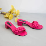 AMOZAE-- Square Heel Slides Summer Fashion Comfort