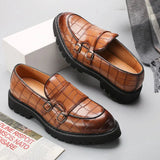 Amozae- Sinwol Double Buckle Croc Patent Loafer