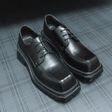 Amozae- Sinwon Angled Toe Lace-up Shoes