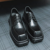 Amozae- Sinwon Angled Toe Lace-up Shoes