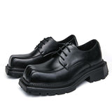 Amozae- Sinwon Angled Toe Lace-up Shoes