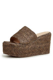 Amozae-Solid Espadrille Wedge Sandals