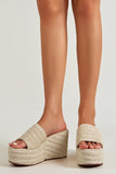 Amozae-Solid Espadrille Wedge Sandals