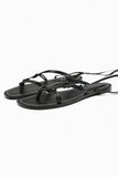 Amozae-Solid Strappy Flat Roman Sandals
