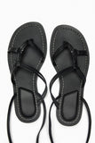 Amozae-Solid Strappy Flat Roman Sandals