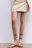 Amozae-Solid Strappy Flat Roman Sandals