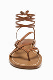 Amozae-Solid Strappy Flat Roman Sandals