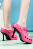 Amozae-Solid Color High Heel Clog