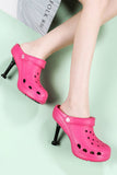 Amozae-Solid Color High Heel Clog