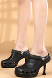 Amozae-Solid Color High Heel Clog