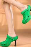 Amozae-Solid Color High Heel Clog