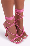 Amozae-Square Toe Stiletto Ankle Strap Sandals