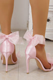 Amozae-Party Shoes Bow Ankle Strap Stiletto High Heel Sandals Bow sexy high heels for women