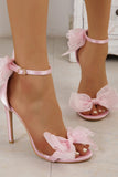 Amozae-Party Shoes Bow Ankle Strap Stiletto High Heel Sandals Bow sexy high heels for women