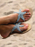 Amozae-Starfish Pattern Beaded Sandals