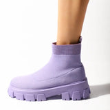 Trendy Women's Lightweight Casual Sock Boots