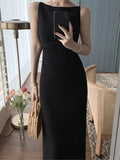 Amozae-New Women Summer Fashion Spaghetti Strap Sleeveless Sexy Dress Female Elegant Evening Midi Dress