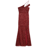 Amozae-dress to impress party dress nye outfits Red sequined sexy dress YM925