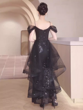 Amozae-dress to impress party dress nye outfits Black A-line Dress  YM1483