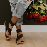 Amozae Fashion Flip-flops Flat Heel Buckle Strap Sandals
