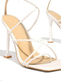 Amozae-Square Toe Lace Up Sandals