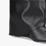 Amozae Comfy Leather Hidden Wedge Heel Roman Boots