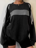 Amozae-Retro Sport Kontrastfarben Splice Sweatshirt- Streetwear y2k outfits Fall Outfits Christmas Thanksgiving Gift New Year's Eve