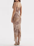 Amozae-nye outfits back to school dress  Aiza Cream Floral Print Maxi Dress