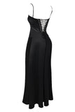 Amozae-nye outfits back to school dress  'Anabella' Black Lace Maxi Dress
