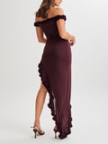 Amozae-nye outfits back to school dress  Arielle Off Shoulder Ruffle Midi Dress
