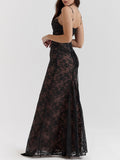 Amozae-nye outfits back to school dress  Artemis Black Lace Maxi Dress