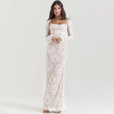 Amozae-nye outfits back to school dress  Artemis Lace Maxi Dress