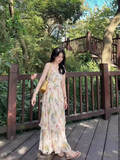 Amozae-dress to impress party dress nye outfits Floral New Style Seaside Holiday Long Dress Party Dress YM1763