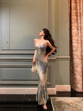 Amozae-dress to impress party dress nye outfits Sexy Spaghetti Straps Mermaid Long Prom Dress Birthday Dress YM1706