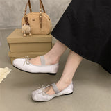 Amozae-Ballerinas Woman 2025 Bow-Knot Female Shoes Elegant Ballet Butterfly Dress New Grandma Summer Flat Butterfly-knot Spring
