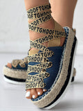 Amozae-Letter Strappy Platform Sandals