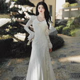 Amozae-dress to impress party dress nye outfits Classy V-Neck Lace Mermaid Party Dress Gentle Birthday Outfits YM1680