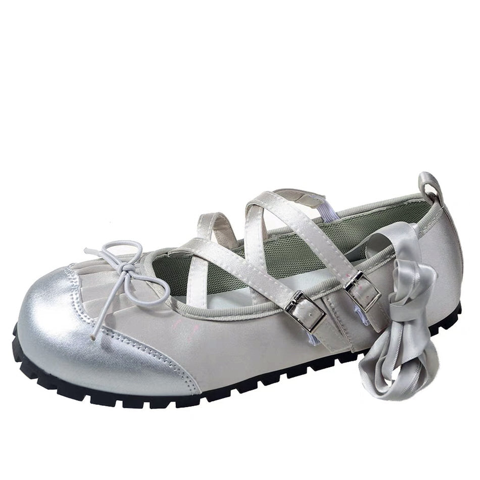Amozae-back to school outfits Gossip Goes Around Ballet Flats