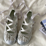 Amozae-back to school outfits Gossip Goes Around Ballet Flats